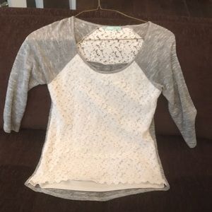 Maurice brand size Med lace 3/4 sleeve top